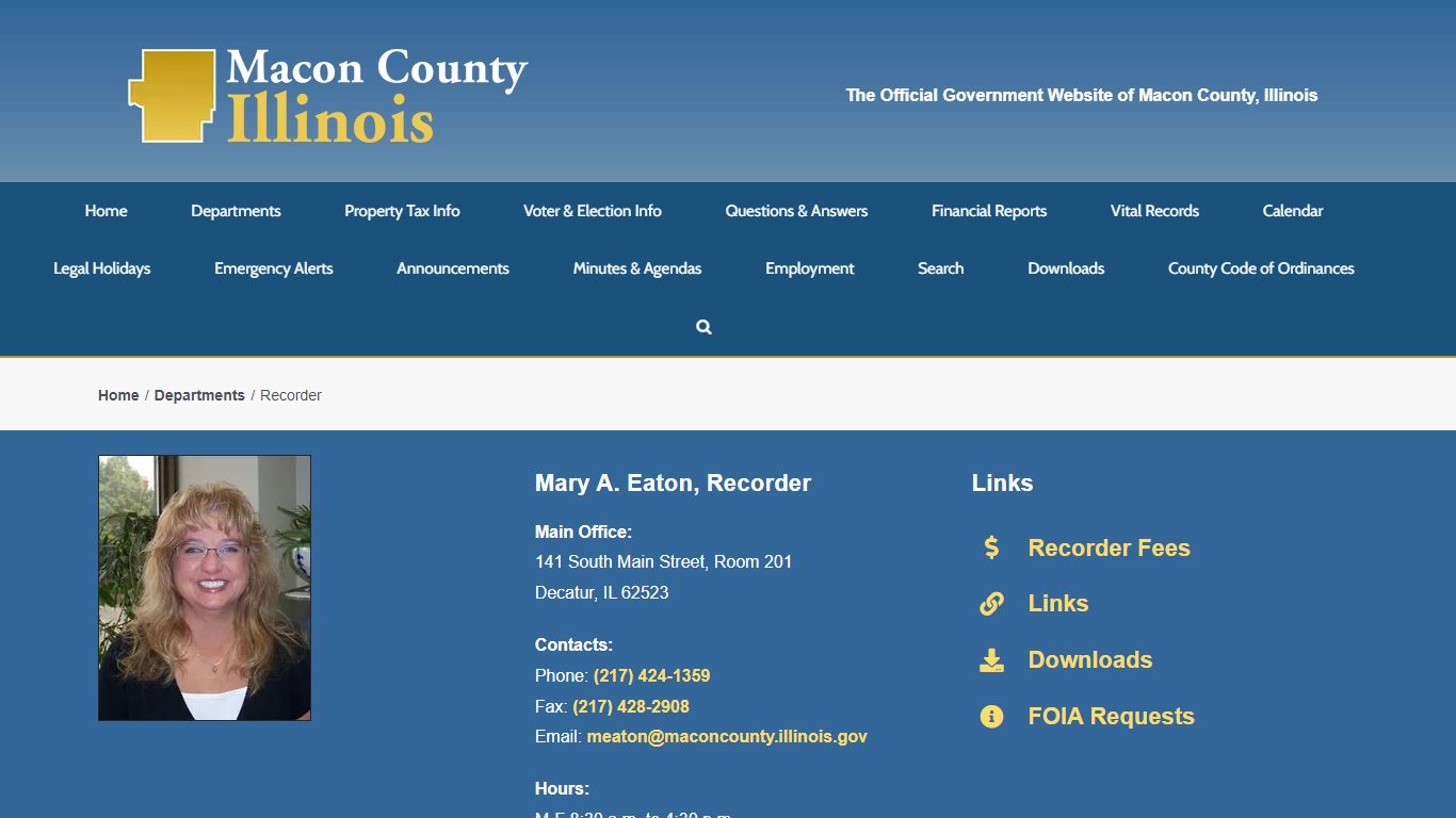 Recorder - Macon County, Illinois
